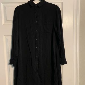 Old Navy Black Button Up Dress